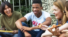 Group of young people smiling